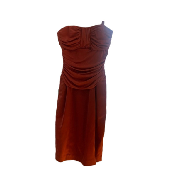 𝅺max & Cleo burnt orange cocktail dress size 2 - Picture 2 of 12
